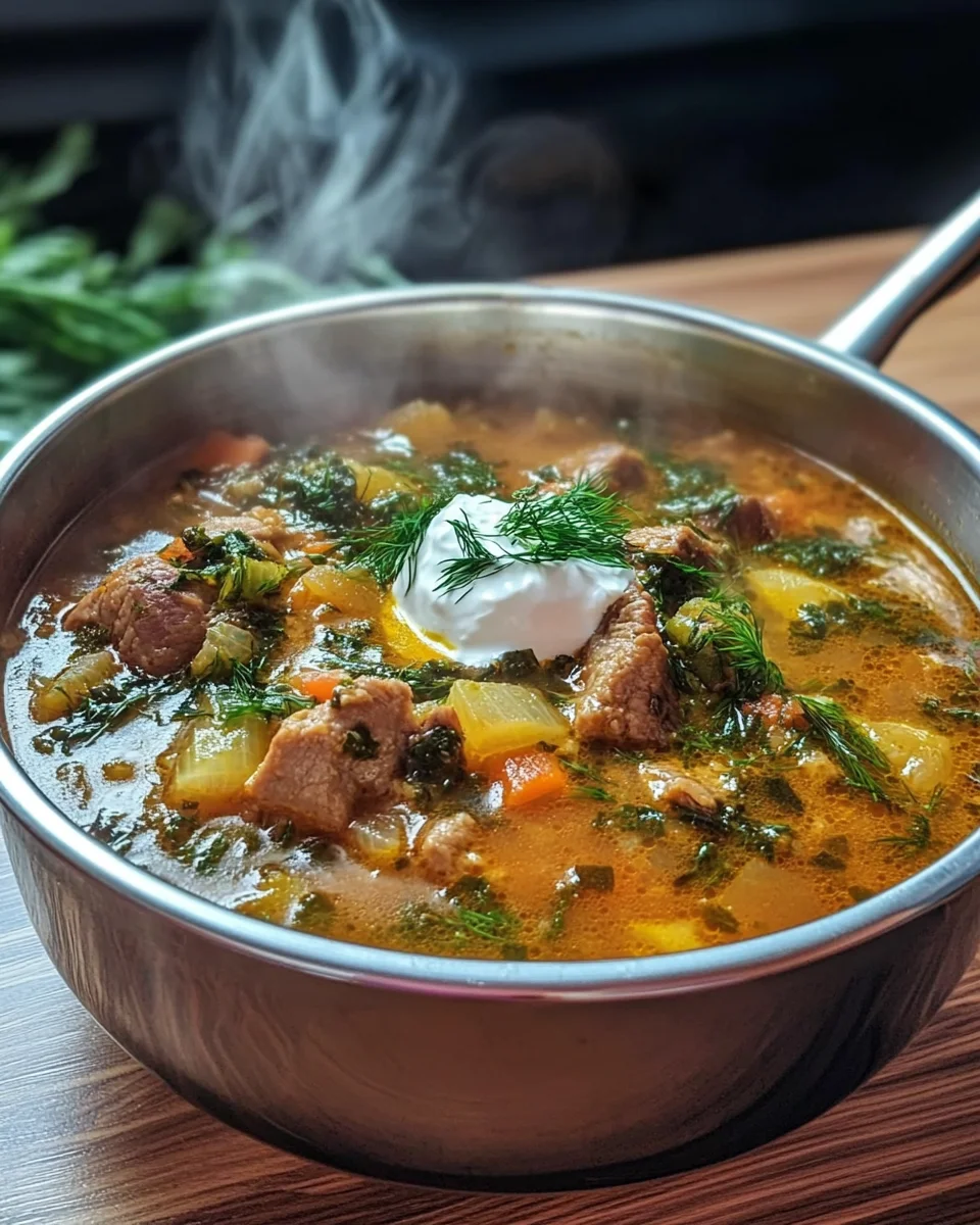 Cikánská polévka s masem a zeleninou