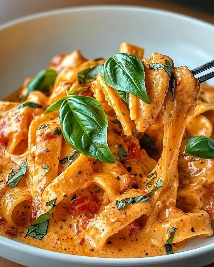 Cremige Tomaten-Knoblauch-Pasta