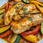 Cremiges Paprika-Zucchini-Hähnchen