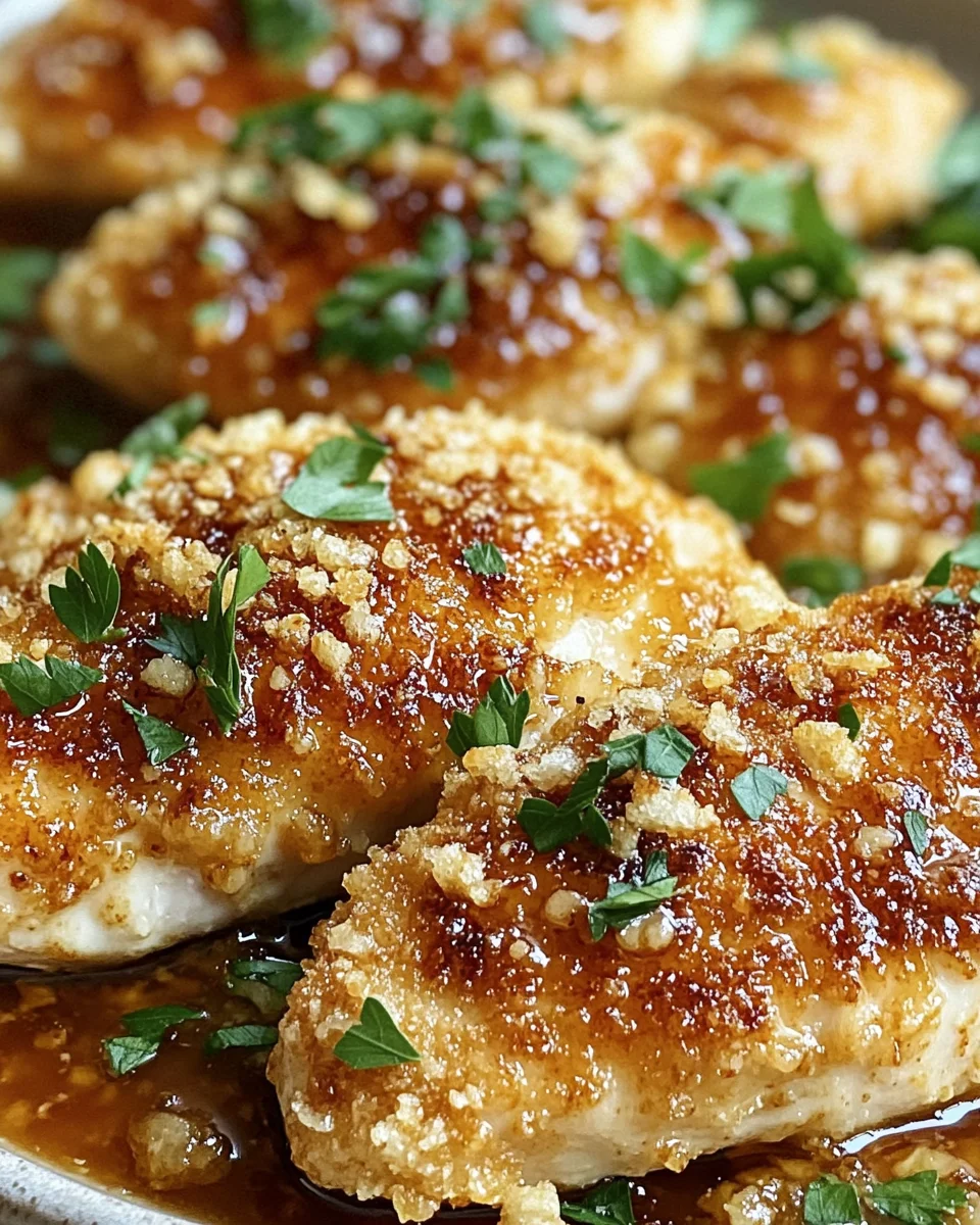 Crispy Parmesan Chicken with Garlic Sauce