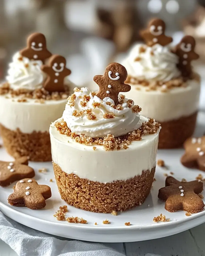 Einfache No-Bake-Lebkuchen-Käsekuchenförmchen