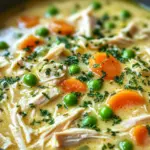 Entzündungshemmende cremige Hühnersuppe