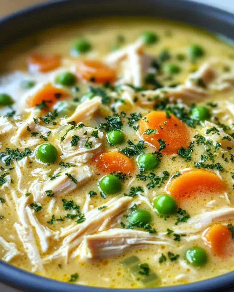 Entzündungshemmende cremige Hühnersuppe