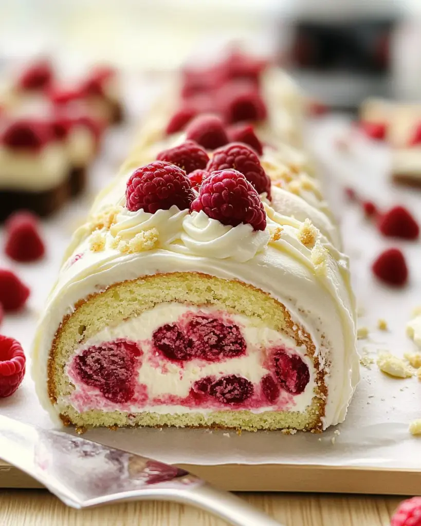 Frambozen Rolcake (ohne Backen)