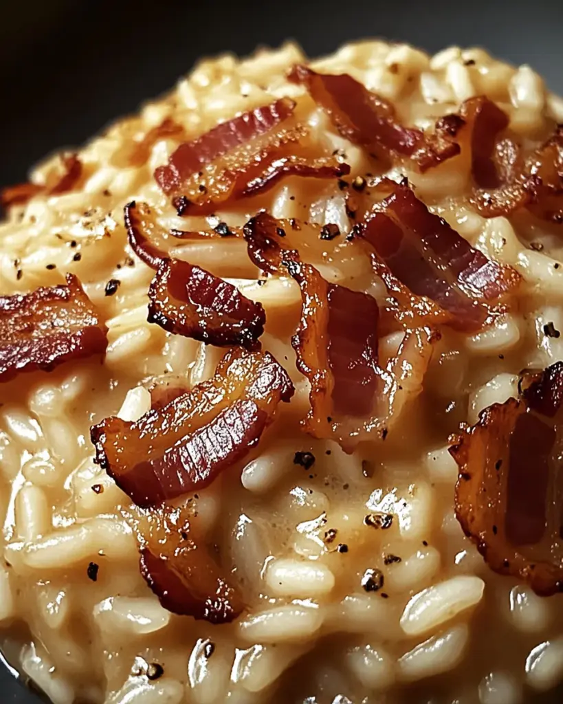 Französisches Zwiebel-Speck-Risotto