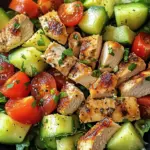 Gesunder Avocado-Hähnchen-Salat