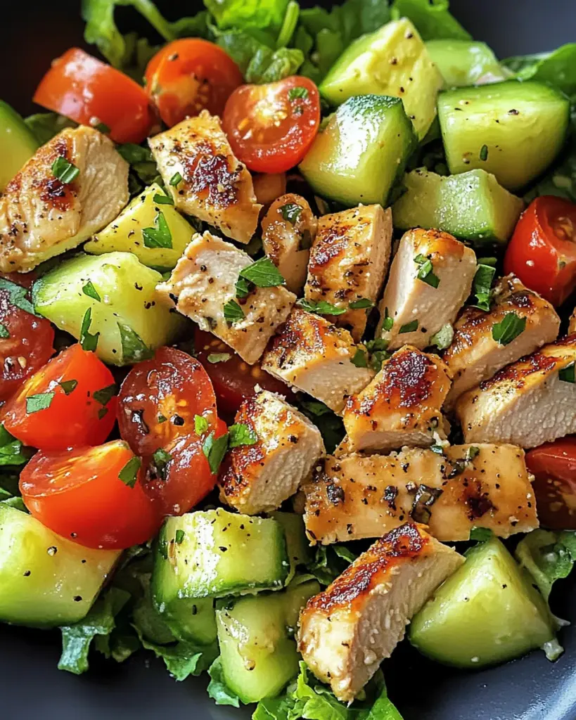 Gesunder Avocado-Hähnchen-Salat