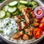 Griechische Hähnchenschüssel