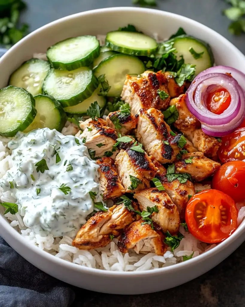 Griechische Hähnchenschüssel