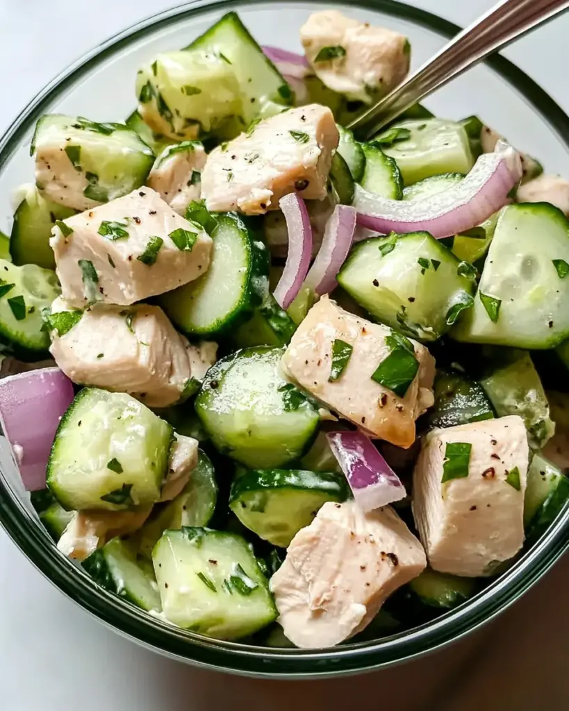 Gurkensalat mit hohem Proteingehalt