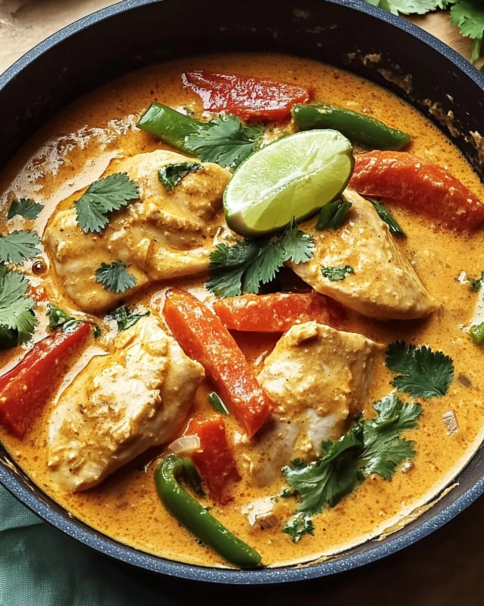 Hähnchen-Pfanne mit Kokosmilch