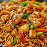 Hähnchen-Teriyaki-Nudeln