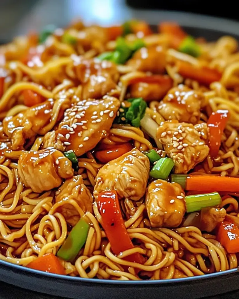 Hähnchen-Teriyaki-Nudeln