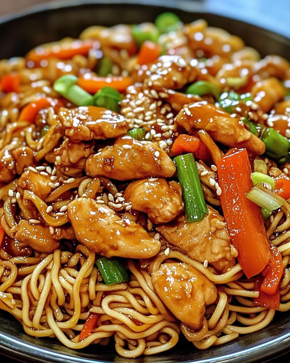 Hähnchen-Teriyaki-Nudeln