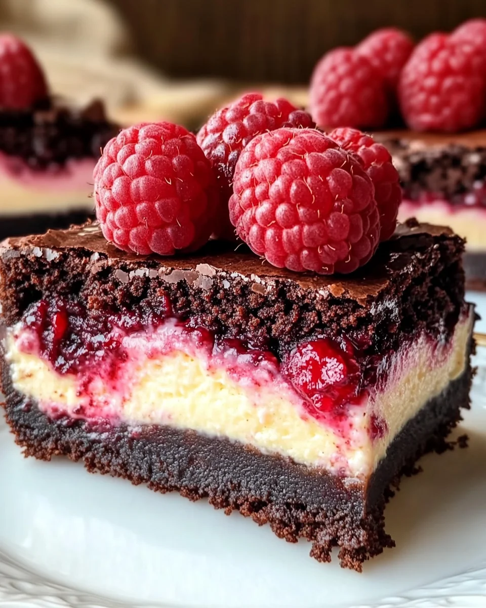Himbeer-Brownie-Käsekuchen: