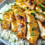 Honig Senf Hähnchen mit Reis