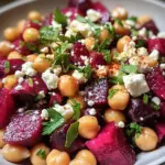 Kichererbsen-, Rote-Bete- und Feta-Salat