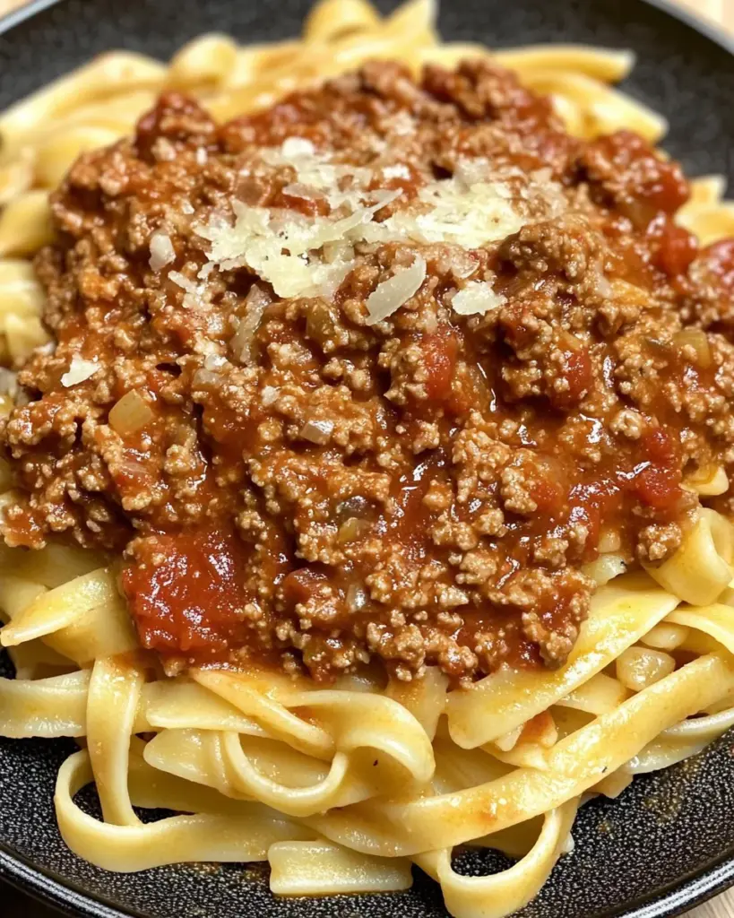 Pasta mit Hackfleischsoße