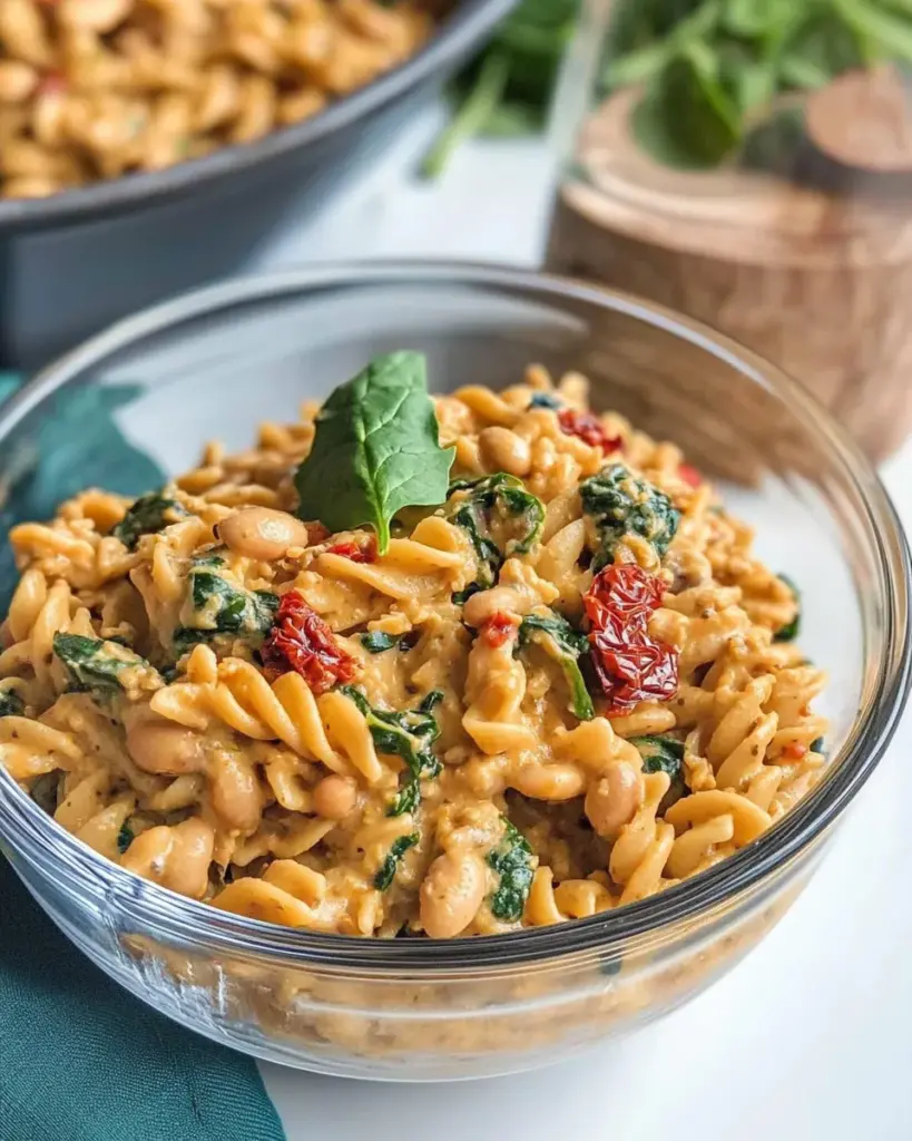 Proteinreiche vegane „Marry Me Pasta“ (zur Vorbereitung geeignet)