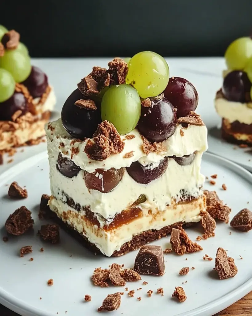 Schnelles Schichtdessert mit Weintrauben