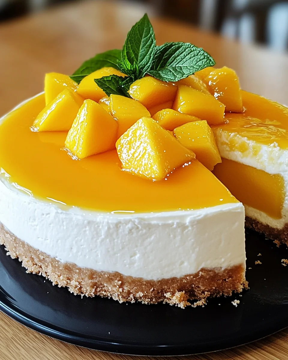Tropischer Mango-Käsekuchen