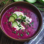 Kalte Rote Bete-Suppe mit Gurke & Joghurt