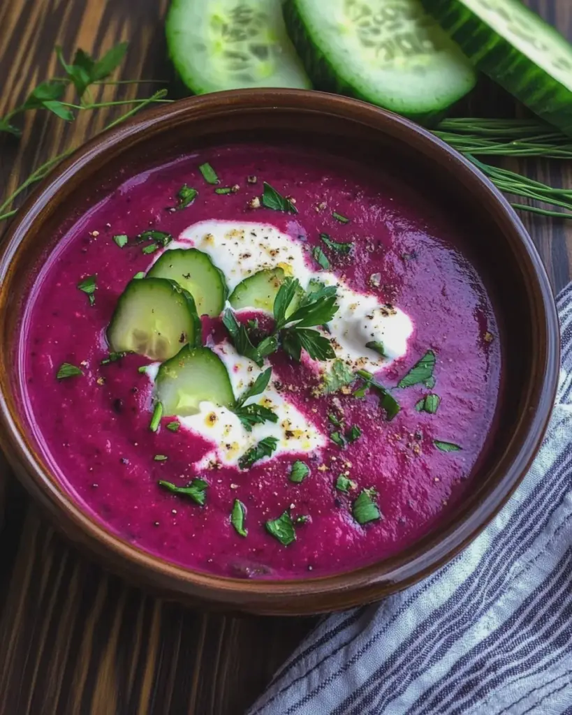 Kalte Rote Bete-Suppe mit Gurke & Joghurt
