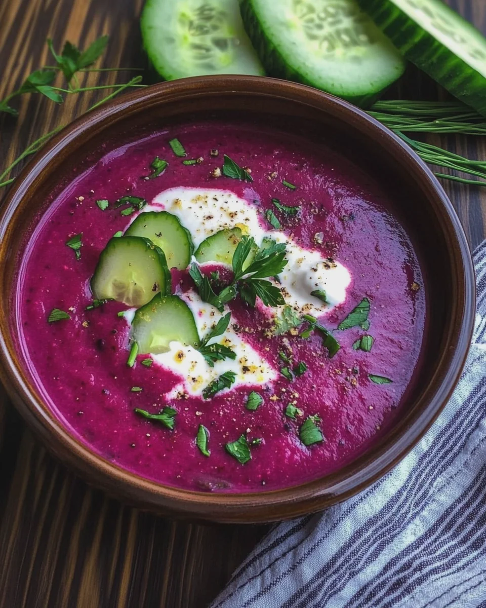 Kalte Rote Bete-Suppe mit Gurke & Joghurt