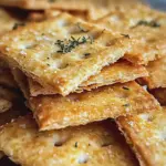 Krosse Hüttenkäsecracker mit nur 2 Zutaten