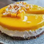 Mango Torte mit Kokos und Fruchtspiegel