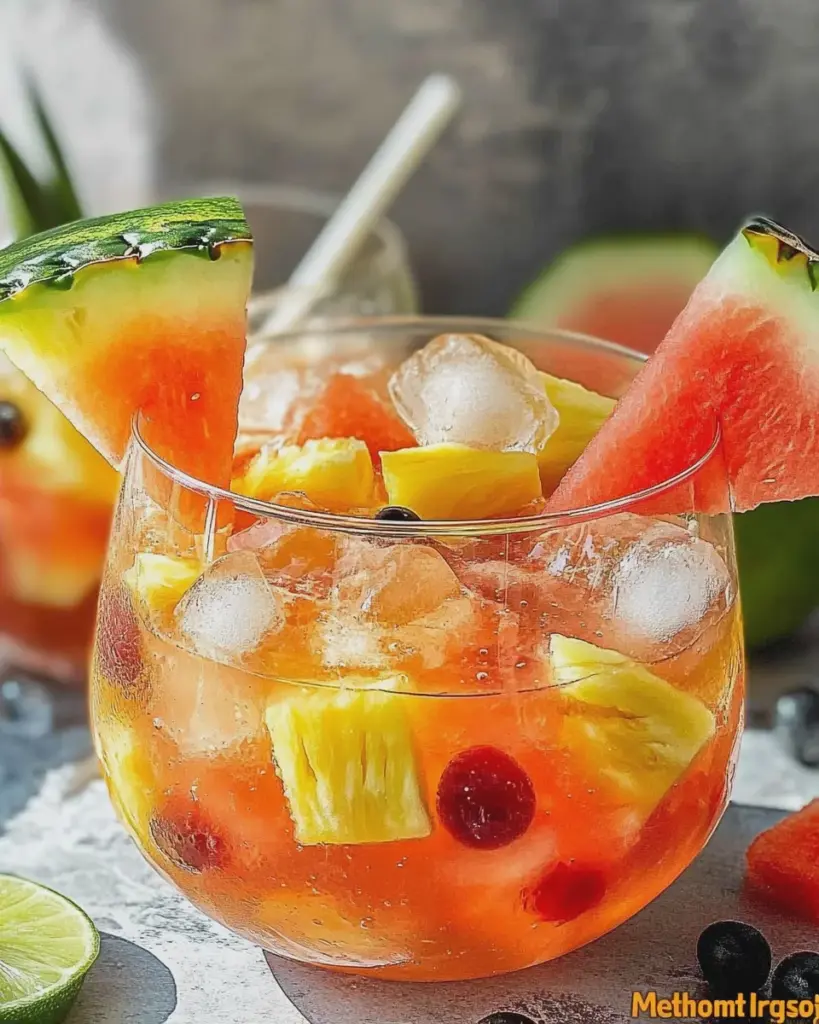 Melonen-Ananas-Bowle – alkoholfreies Rezept