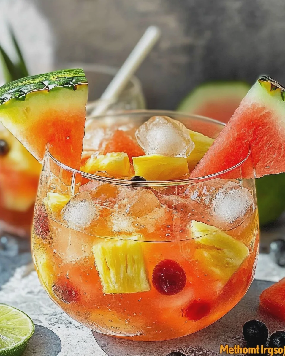 Melonen-Ananas-Bowle – alkoholfreies Rezept