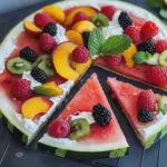Melonen Pizza Rezept mit Obst
