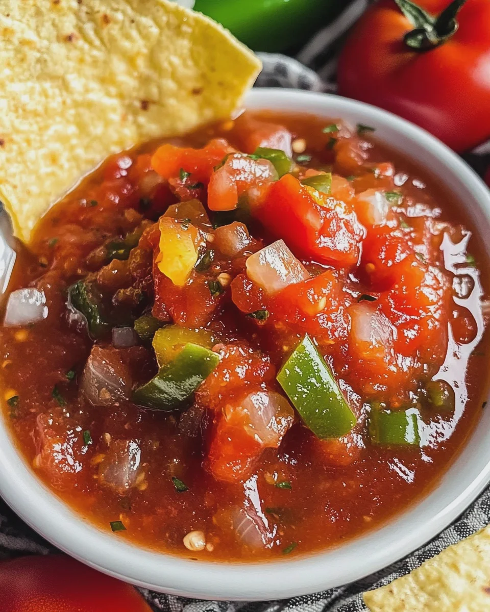 Selbstgemachte scharfe Tomaten Salsa