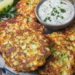 Zucchini-Kartoffel-Puffer mit Kräuterquark